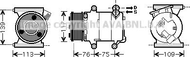 Prasco AUK185 - Компресор, климатизация vvparts.bg