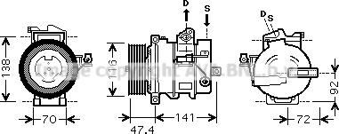 Prasco AUK188 - Компресор, климатизация vvparts.bg