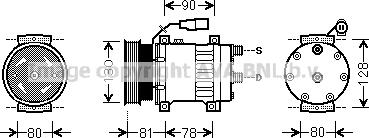 Prasco AUK202 - Компресор, климатизация vvparts.bg