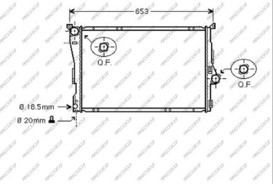 Prasco BM018R001 - Радиатор, охлаждане на двигателя vvparts.bg