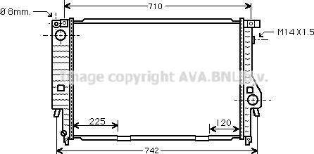 Prasco BW2095 - Радиатор, охлаждане на двигателя vvparts.bg