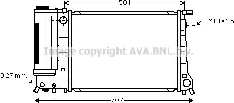 Prasco BW2090 - Радиатор, охлаждане на двигателя vvparts.bg