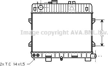 Prasco BW2052 - Радиатор, охлаждане на двигателя vvparts.bg