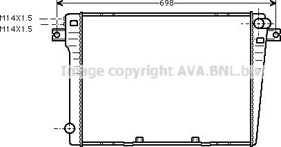 Prasco BW2057 - Радиатор, охлаждане на двигателя vvparts.bg