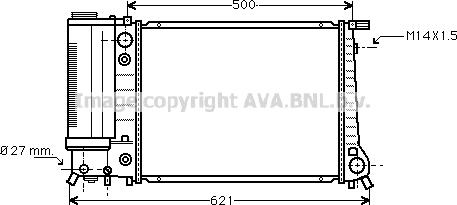 Prasco BW2084 - Радиатор, охлаждане на двигателя vvparts.bg