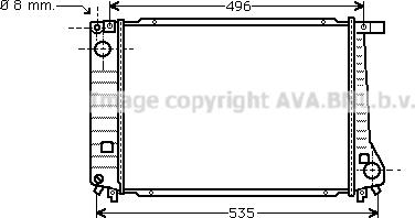 Prasco BW2086 - Радиатор, охлаждане на двигателя vvparts.bg