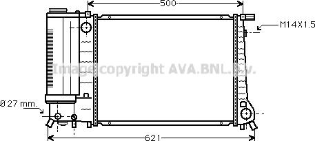 Prasco BW2083 - Радиатор, охлаждане на двигателя vvparts.bg