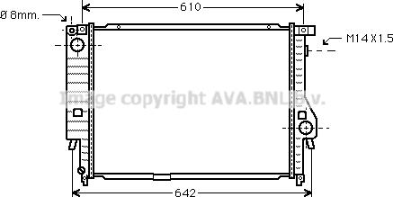 Prasco BW2144 - Радиатор, охлаждане на двигателя vvparts.bg