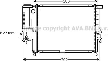 Prasco BW2140 - Радиатор, охлаждане на двигателя vvparts.bg