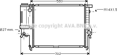 Prasco BW2142 - Радиатор, охлаждане на двигателя vvparts.bg