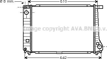 Prasco BW2104 - Радиатор, охлаждане на двигателя vvparts.bg