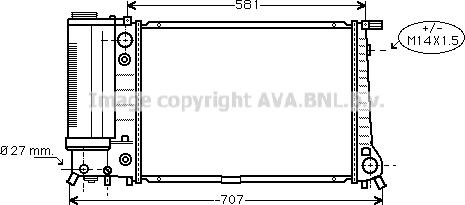 Prasco BW2105 - Радиатор, охлаждане на двигателя vvparts.bg