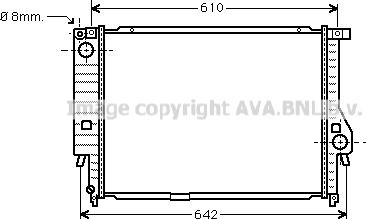 Prasco BW2132 - Радиатор, охлаждане на двигателя vvparts.bg