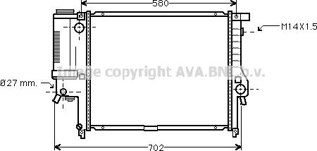 Prasco BW2121 - Радиатор, охлаждане на двигателя vvparts.bg