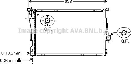 Prasco BW2205 - Радиатор, охлаждане на двигателя vvparts.bg