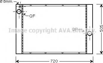 Prasco BW2284 - Радиатор, охлаждане на двигателя vvparts.bg