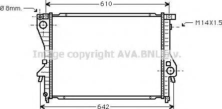 Prasco BW2222 - Радиатор, охлаждане на двигателя vvparts.bg