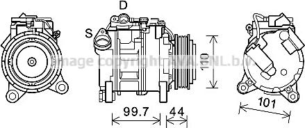 Prasco BWAK493 - Компресор, климатизация vvparts.bg