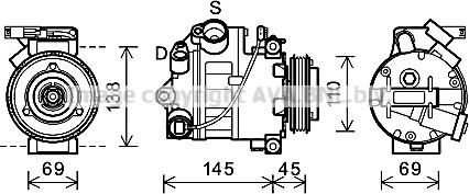 Prasco BWAK444 - Компресор, климатизация vvparts.bg