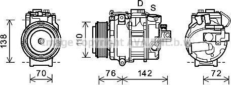 Prasco BWAK419 - Компресор, климатизация vvparts.bg