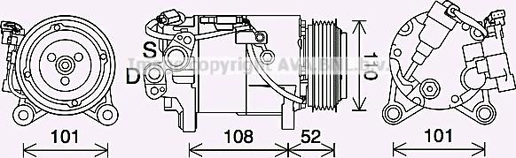 Prasco BWAK567 - Компресор, климатизация vvparts.bg