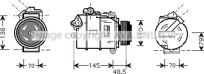 Prasco BWAK309 - Компресор, климатизация vvparts.bg