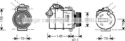 Prasco BWAK306 - Компресор, климатизация vvparts.bg