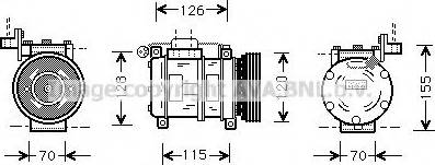 Prasco BWK040 - Компресор, климатизация vvparts.bg