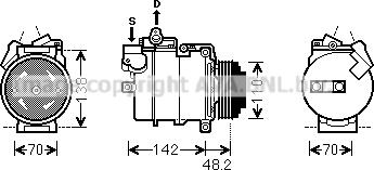 Prasco BWK386 - Компресор, климатизация vvparts.bg