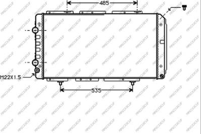 Prasco CI950R008 - Радиатор, охлаждане на двигателя vvparts.bg