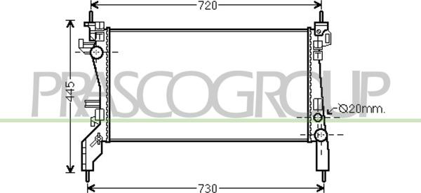 Prasco CI907R005 - Радиатор, охлаждане на двигателя vvparts.bg