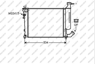 Prasco CI420R024 - Радиатор, охлаждане на двигателя vvparts.bg