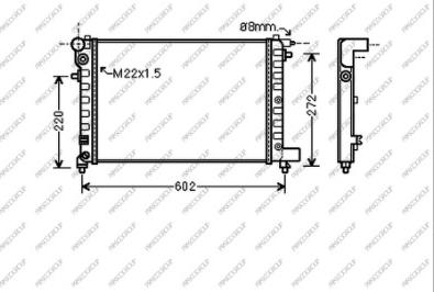 Prasco CI022R004 - Радиатор, охлаждане на двигателя vvparts.bg