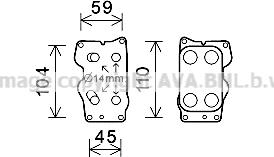 Prasco CN3307 - Маслен радиатор, двигателно масло vvparts.bg