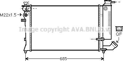 Prasco CN2200 - Радиатор, охлаждане на двигателя vvparts.bg