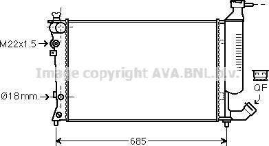 Prasco CNA2156 - Радиатор, охлаждане на двигателя vvparts.bg