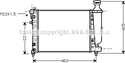 Prasco CNA2115 - Радиатор, охлаждане на двигателя vvparts.bg