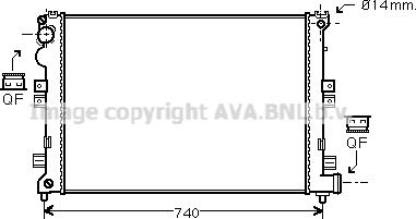 Prasco CNA2208 - Радиатор, охлаждане на двигателя vvparts.bg