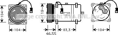 Prasco CNAK161 - Компресор, климатизация vvparts.bg