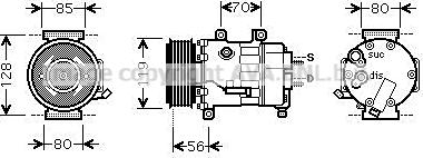 Prasco CNAK256 - Компресор, климатизация vvparts.bg