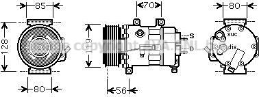 Prasco CNAK250 - Компресор, климатизация vvparts.bg