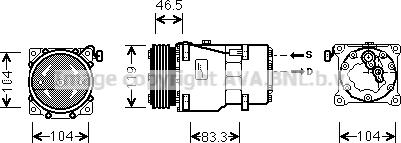 Prasco CNAK201 - Компресор, климатизация vvparts.bg