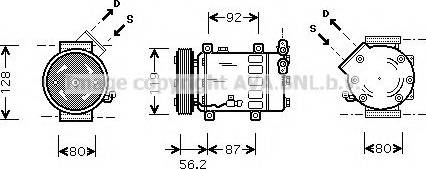 Prasco CNAK214 - Компресор, климатизация vvparts.bg