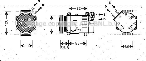 Prasco CNAK238 - Компресор, климатизация vvparts.bg