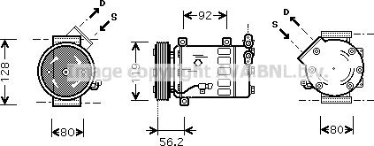 Prasco CNAK237 - Компресор, климатизация vvparts.bg