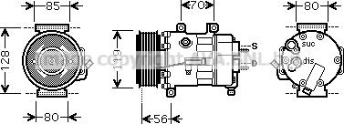 Prasco CNK250 - Компресор, климатизация vvparts.bg