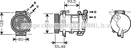 Prasco CNK251 - Компресор, климатизация vvparts.bg