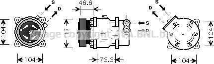 Prasco CNK218 - Компресор, климатизация vvparts.bg