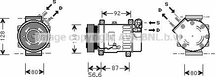 Prasco CNK238 - Компресор, климатизация vvparts.bg