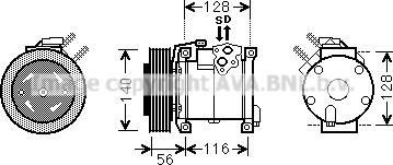 Prasco CRK108 - Компресор, климатизация vvparts.bg